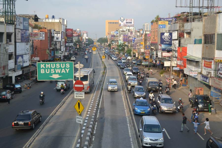 seruas jalan di jakarta-pusat