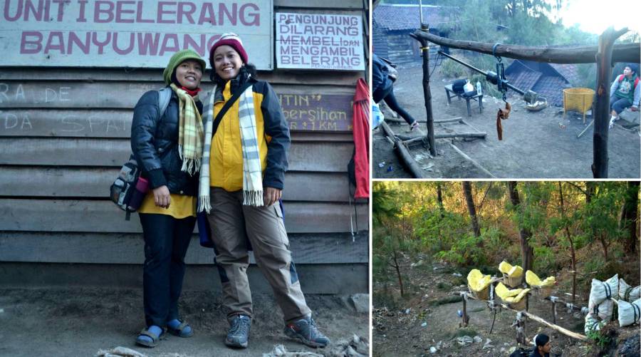 ketemu Fitri, timbangan dacin, dan bongkahan belerang.