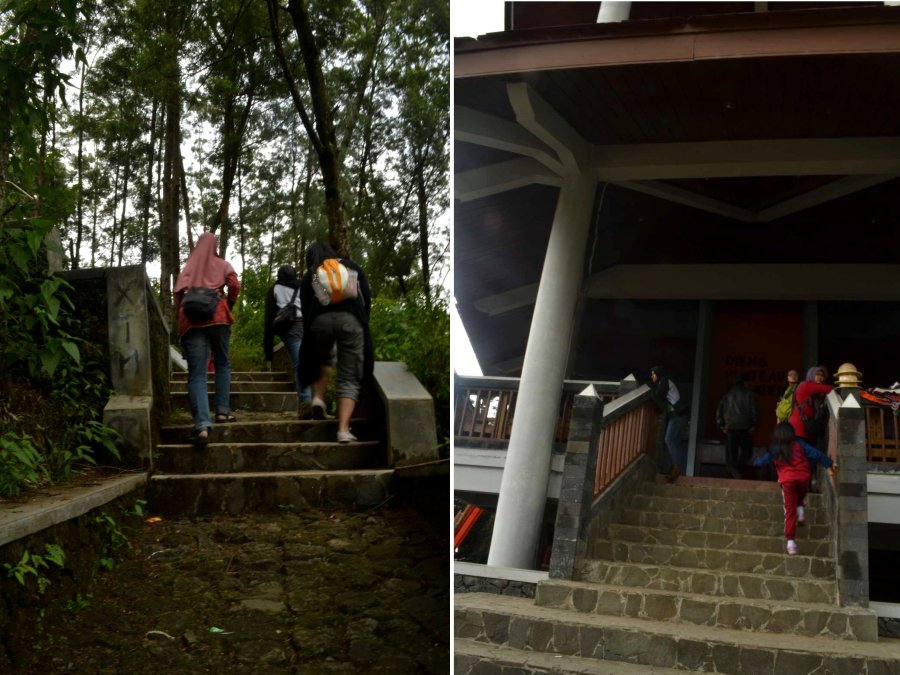 tangga menuju dieng plateu theater