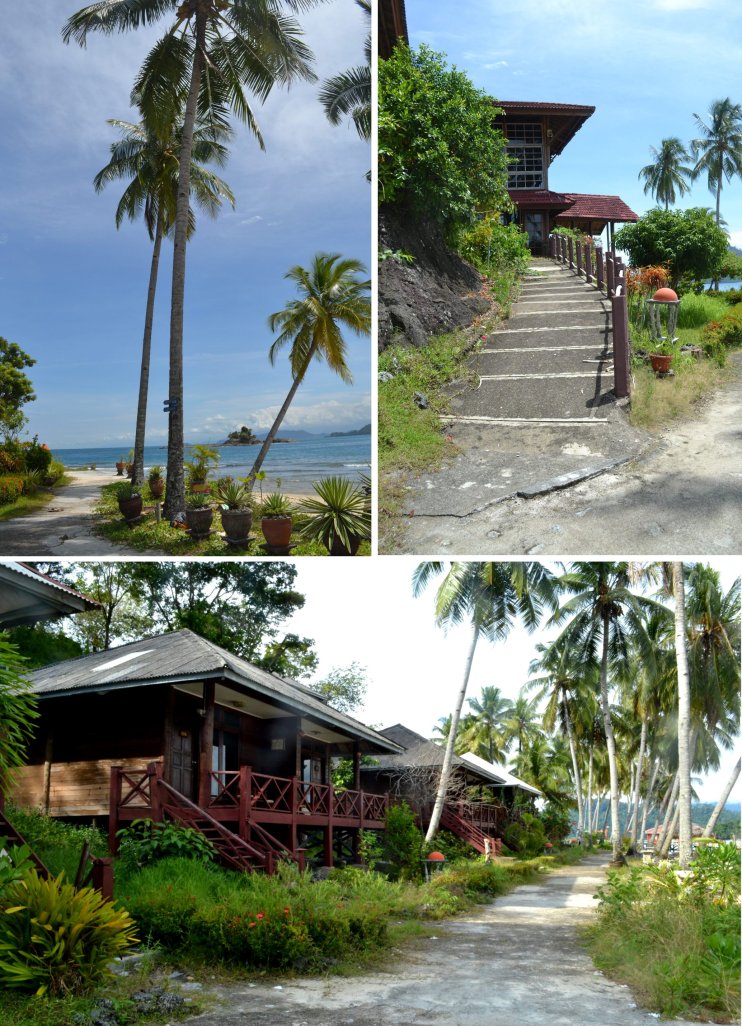 jalan, pantai, dan cottage