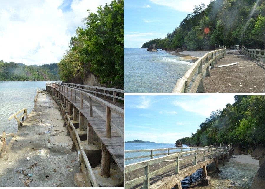 dermaga panjang mengelilingi bukit