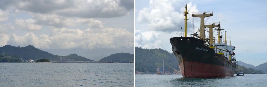 kapal besar lepas pantai teluk bayur