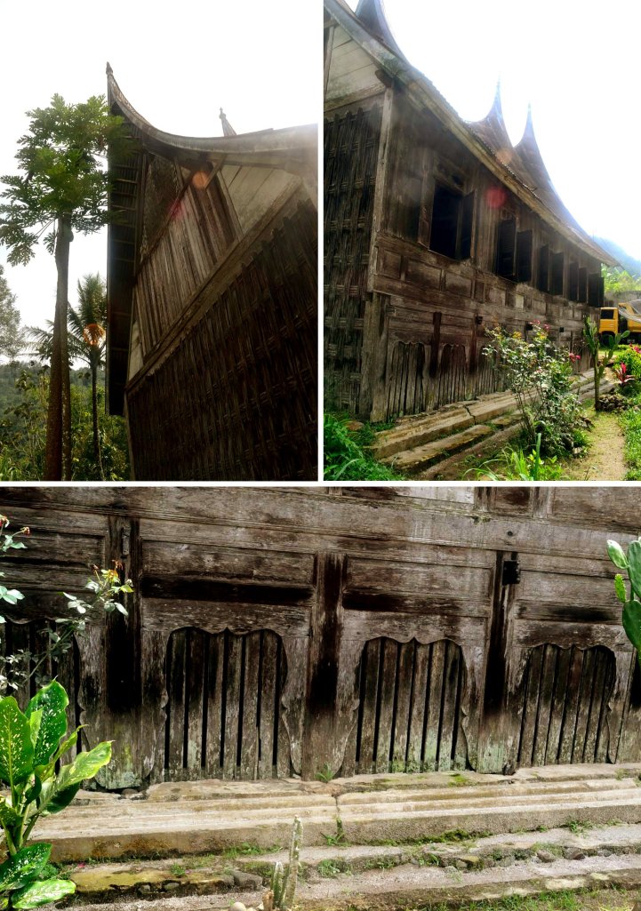 dinging yang tertutup anyaman bambu, dinding depan, pola penutup kolong