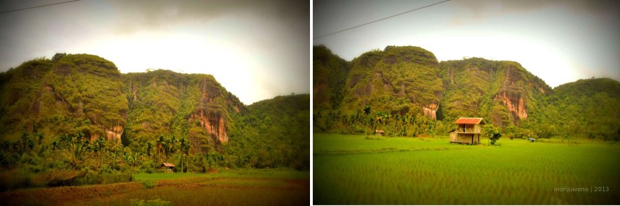 panjang sekali rangkaian bebatuan ini