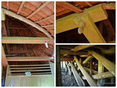 di desa sebelah, masih tanpa langit-langit sehingga struktur atap terlihat jelas dari bawah