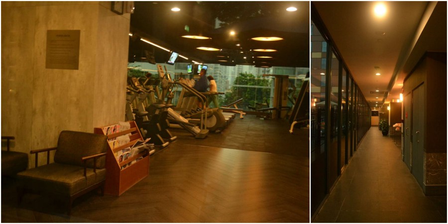 ruang fitness dan koridor