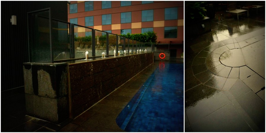 pool deck dan overflow andesit