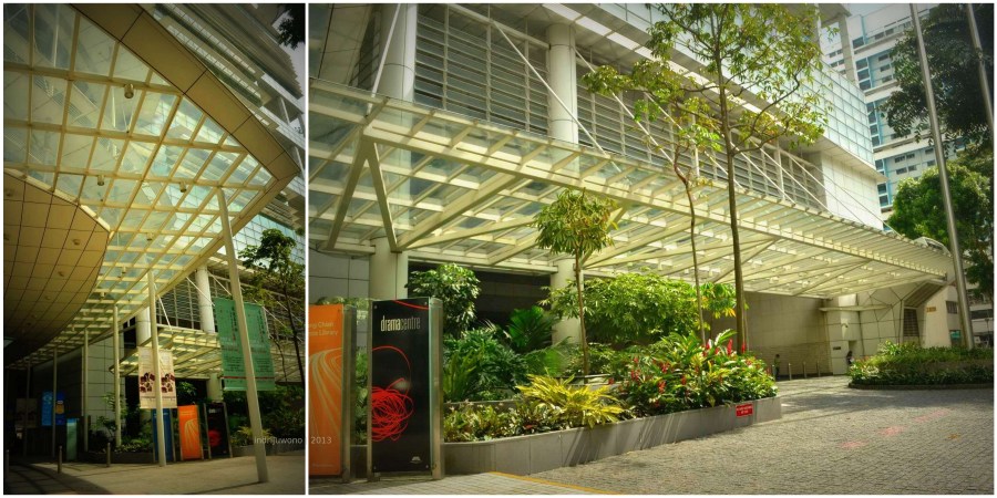 kanopi kaca pada dua sisi