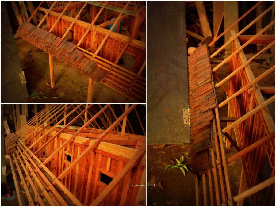 contoh cara menyusun atap sirap