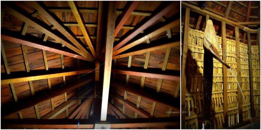 struktur atap dan pancuran buatan sendiri