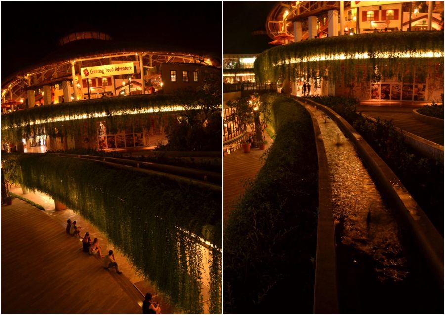 gutter air yang berair mancur kecil