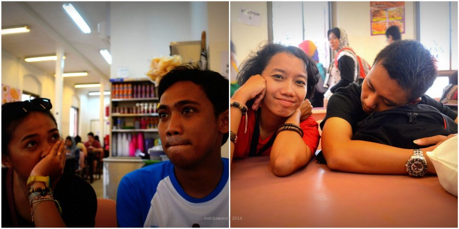 firsta, ariev, aku, fahmi, menunggu dengan sabar dan lapar