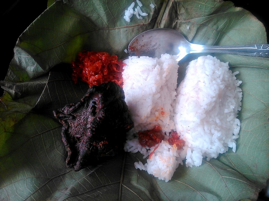 nasi jamblang pagi bawaan mama