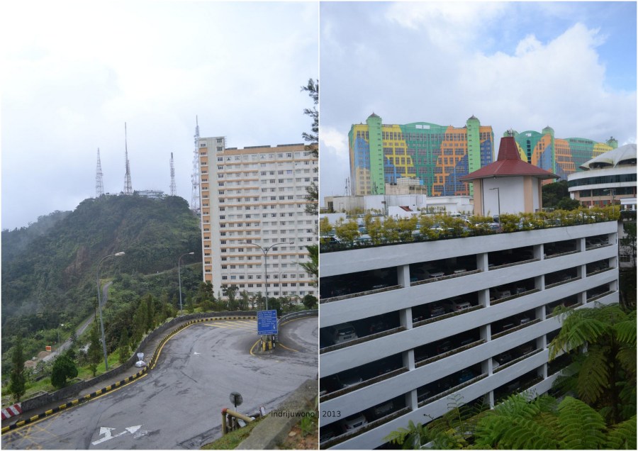 jalan berkelok dan tempat parkir 8 lantai