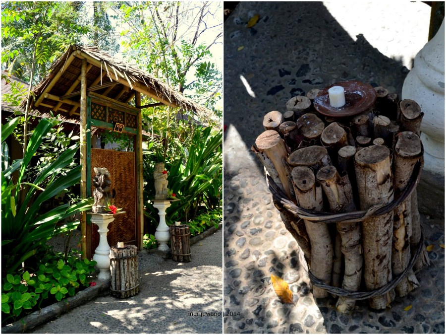 tempat lilin di atas batangan