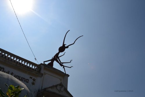 patung semut di atas marabunta