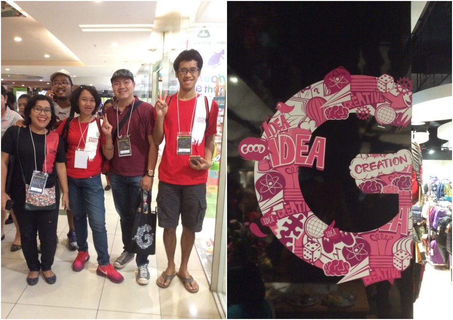 Titi @parah1ta, Farchan @efenerr, Leo @cool4myeyes dan Fahmi Kucing @catperku sebelum berpusing-pusing di Gramedia