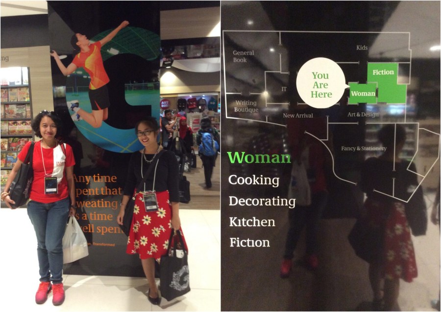 aku dan @sefiiin tidak takut tersesat kok. dikunci di tengah buku juga, hayo!