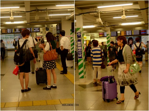 koper berbagai ukuran dan warna di stasiun shin-osaka
