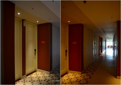 koridor dengan lantai bercorak