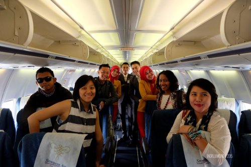 tim TBI dan awak pesawat sriwijaya